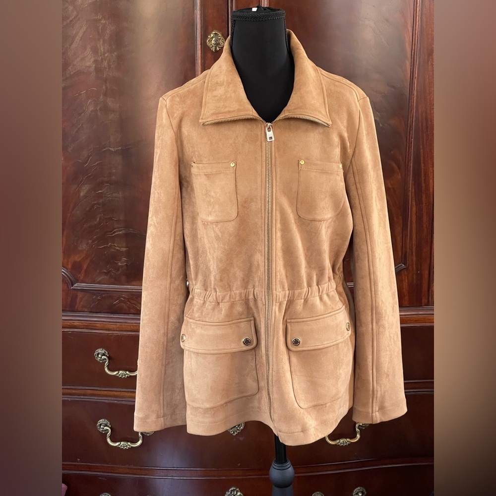 Marc New York Andrew Marc handsome faux suede tan Women's Jacket